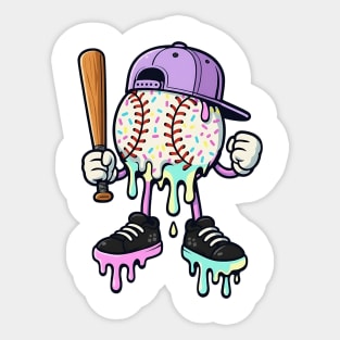 Baseball-Drip-Icecream Sticker